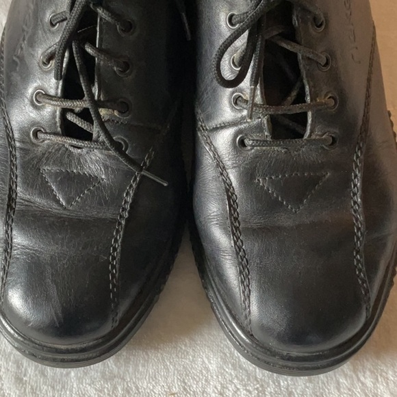 Rieker Black Oxfords Classic Leather Shoes - Picture 4 of 8